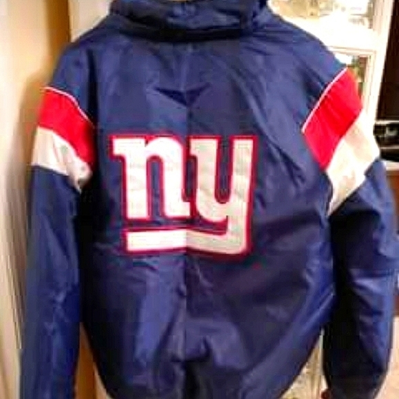 NEW NFL NY GIANTS PUFFER JACKET W/ HOODIE SIZE LARGE - Picture 3 of 5